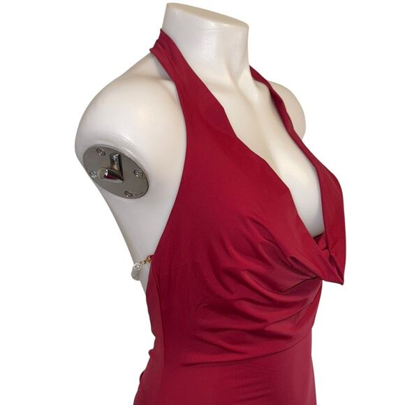 New BNWT Sasha Therese Harper Burgundy Maxi Dress Size Small - Picture 9 of 16